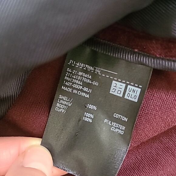 Ines De La Fressange Uniqlo Wine Velvet Blazer Jacket Large Fall Esquestrian - Picture 5 of 9